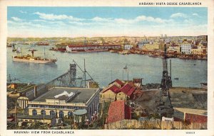 Cuba Havana Habana View from Casablanca vintage postcard B949