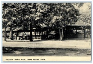 c1910 Pavilion Bever Park Exterior Cedar Rapids Iowa IA Vintage Antique Postcard