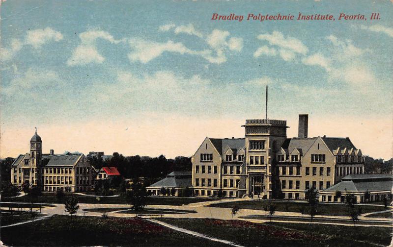 Bradley Polytechnic Institute, Peoria, Illinois, Early Postcard, Unused