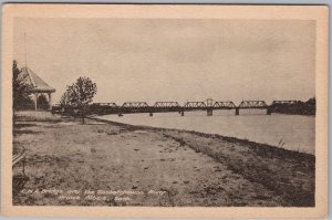 C.N.R. Bridge Saskatchewan River Prince Albert Sask Postcard H81