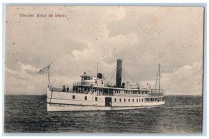 1909 Steamer Sieur De Monts Steamship Vintage Cruise Castine Maine ME Postcard