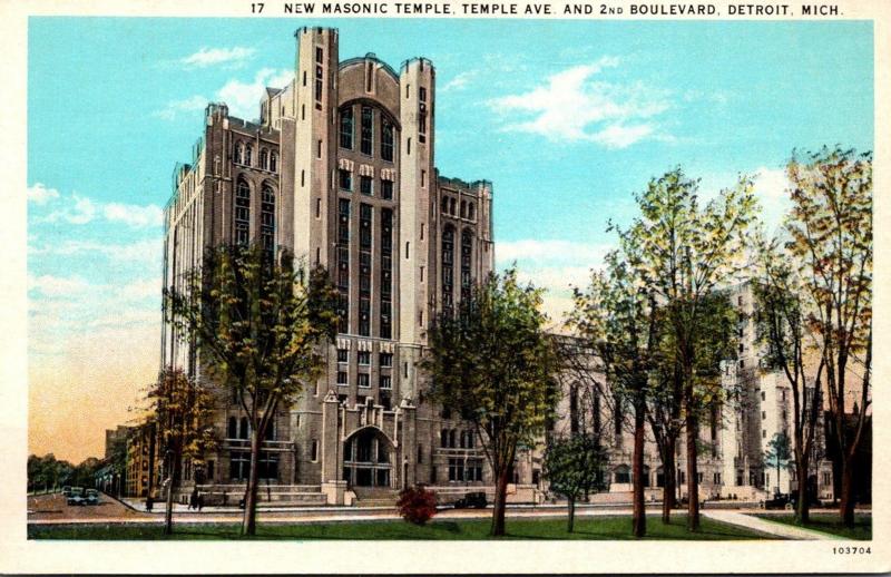 Michigan Detroit New Masonic Temple Curteich