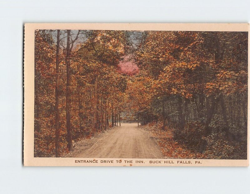 Postcard Entrance Drive To The Inn Buck Hill Falls Pennsylvania USA