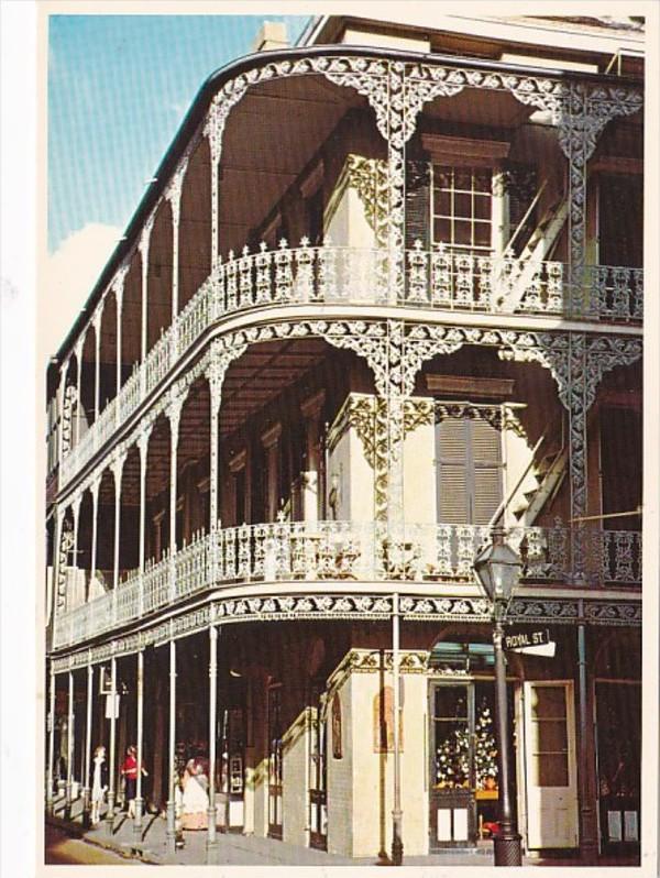 Louisiana New Orleans Lace Balconies On Royal & St Peter Streets