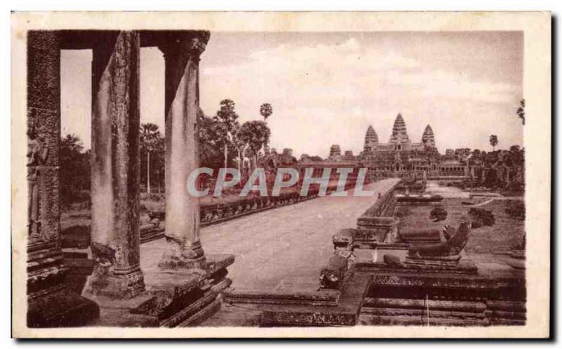 Postcard Ancient Ruins D & # 39Angkor Vue Generale Cambodia