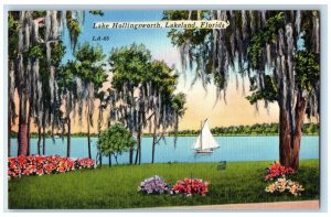 c1940's Lake Hollingsworth Lakeland Florida FL Vintage Unposted Postcard 