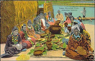 hawaii, Luau, Native Hawaiian Feast (1910s)