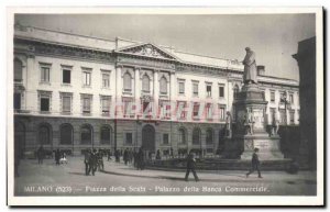 Postcard Old Milan Piazza della Scala Palazzo della Banca Commerciale