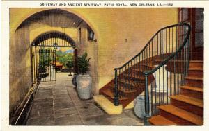 LA - New Orleans. Patio Royal Stairway, Driveway