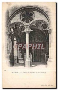 Old Postcard Bourges Meridional Portal of the Cathedral