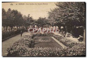 Old Postcard Royan Gardens Square Botton