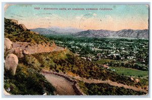 Riverside California Postcard Huntington Drive Mt. Rubidoux 1911 Vintage Antique