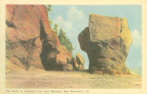 Moncton New Brunswick Canada The Rocks at  Hopewell Cape White Border Postcard