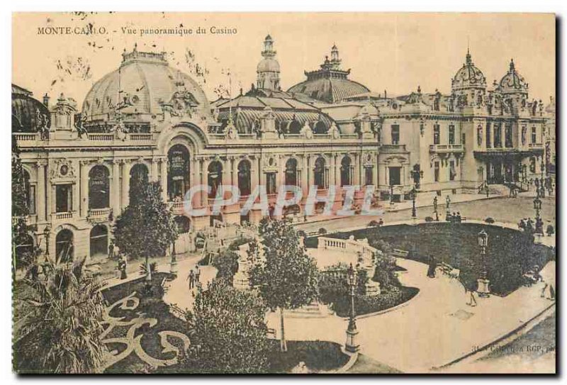 Old postcard Monte Carlo Panoramic view of the Casino