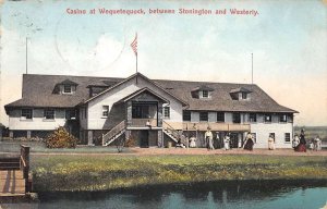 Stonington Connecticut Casino at Wequetequock Color Lithograph Vintage PC U1757