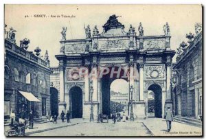 Old Postcard Nancy Arc de Triomphe