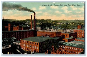 c1910 Cocheco Mills Opera House Tower Exterior View Dover New Hampshire Postcard