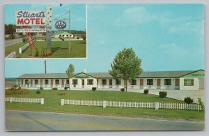 Gettysburg Pennsylvania~Stuarts Motel~Vintage Postcard