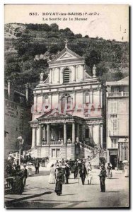 Old Postcard Royat les Bains The Exit of the Mass