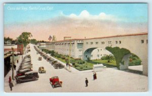 SANTA CRUZ, CA California CASA del REY Street Scene 1927 Santa Cruz County