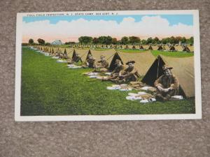 Full Field Inspection, N.J. State Camp, Sea Girt, N.J.,  unused vintage card