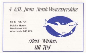 Alvechurch Worcester Amateur Radio QSL Card