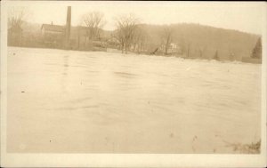 Flood Scene - Enosburg Falls VT 1927 on Back Real Photo Postcard