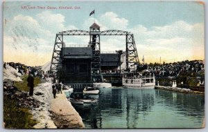 Postcard Kirkfield ONT 1910s Lift Lock Trent Canal Victoria County by F. J. Fead