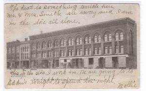 Frisbee Block Stores Offices Houlton Maine 1906 postcard