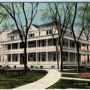 c1910s Sioux City IA Riverside Boat Club Litho Photo PC Hornick Porterfield A151