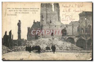 Old Postcard The Great War Arras City Appearance Army bombed