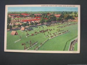 LAKE ERIE OH Camp Perry Air View Old Postcard