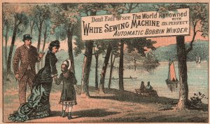 1880s-90s The World Renowned White Sewing Machine Automatic Bobbin Winder