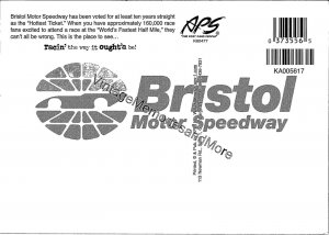 Hottest Ticket Bristol Motor Speedway Tennessee Postcard PC297