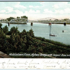 1905 Middletown Conn Highway Draw Bridge Bascule J.A Broatch HC Leighton CT A215