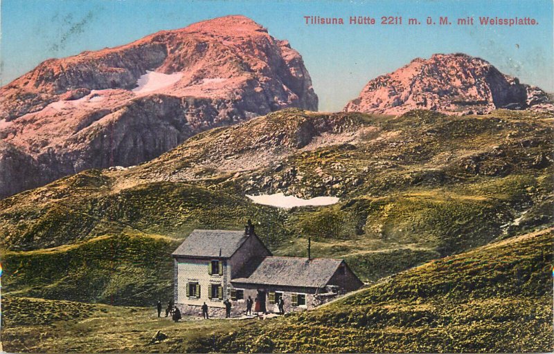 Mountaineering Austria Vorarlberg Tilisuna refuge hut cottage  Weissplatte