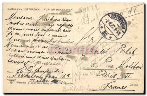 Old Postcard Rotterdam Panorama