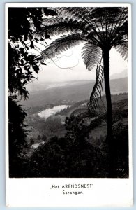 Sarangan East Java Indonesia Postcard Het Arendsnest 1941 Posted RPPC Photo