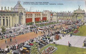 Postcard International Military Parade Canadian Ntl Exhibition Toronto Canada