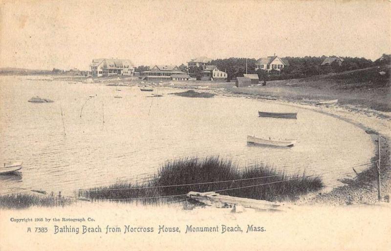 Monument Beach Massachusetts Norcross House Waterfront Antique Postcard K76686