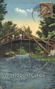 Bamboo Bridge Philippines 1913 Stamp on front 