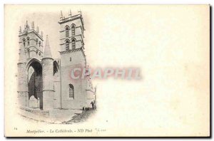 Montpellier Old Postcard The cathedral