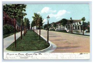 c1910's Pergola On Paseo  kansas City, MO. Postcard F116E