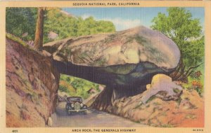 Arch Rock The General's Highway Sequoia National Park USA Postcard