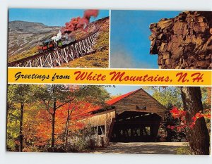 Postcard Greetings from White Mountains, New Hampshire