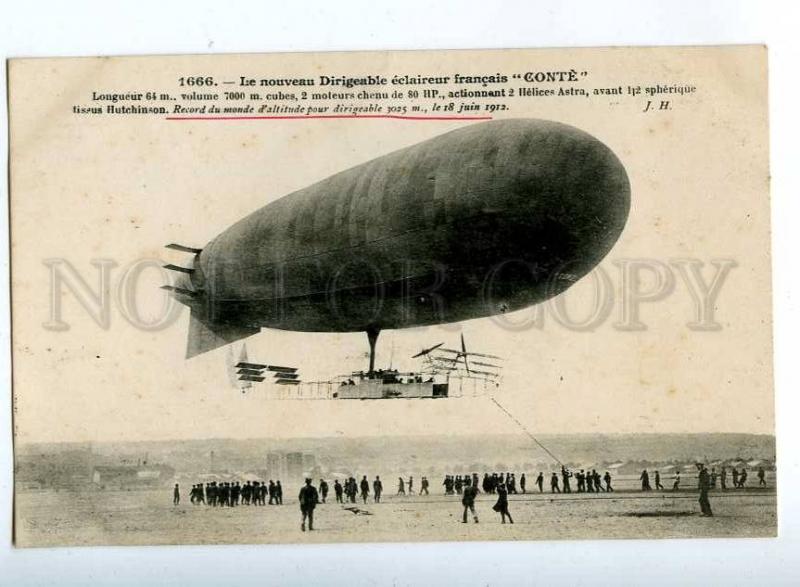 205539 FRANCE AVIATION airship dirigible CONTE Hauser #1666