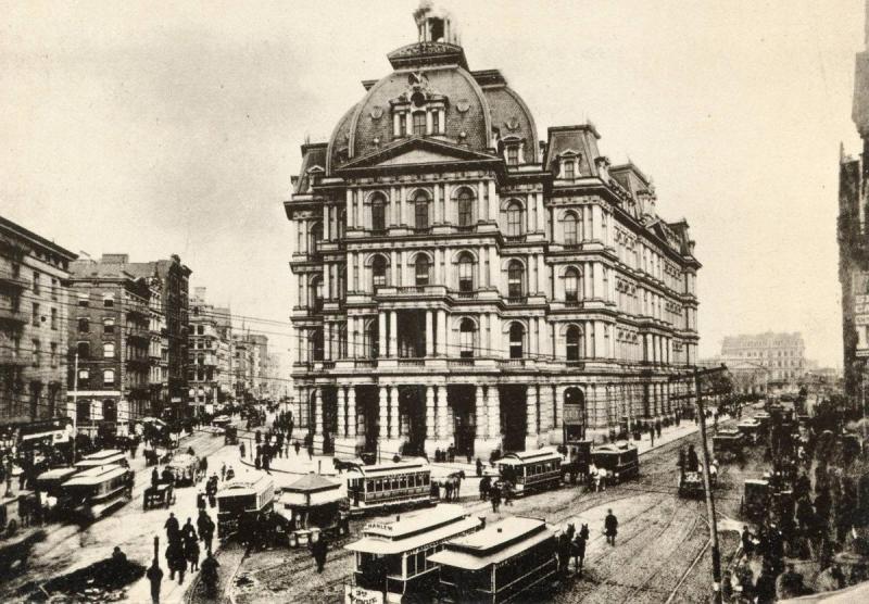 NY - New York City, 1887. The Old Post Office at Broadway & Park Avenue (Repro)