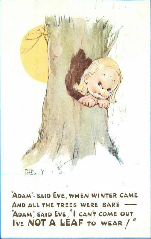 Mable Lucie Atwell Comic Humor Adam Exe Valentine & Sons Postcard 21-5914