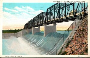 Texas Denton Spillway At Lake Dallas 1931 Curteich