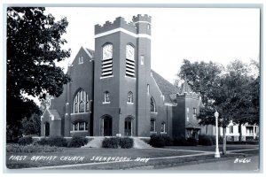 c1950's First Baptist Church Shenandoah Iowa IA RPPC Photo Vintage Postcard